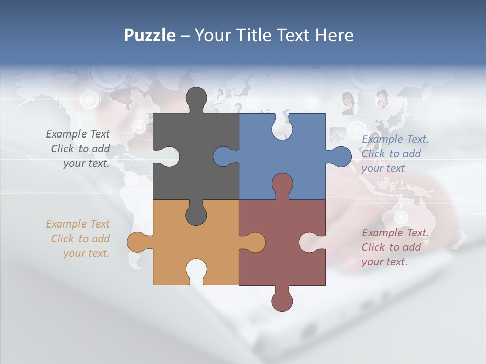 Icon Teamwork Link PowerPoint Template