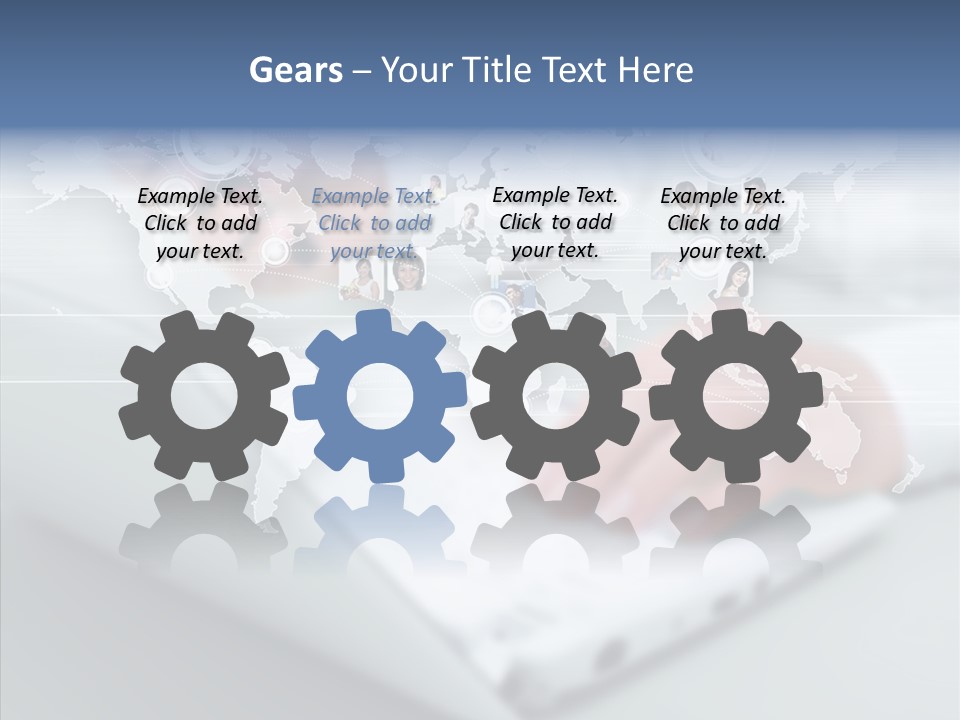 Icon Teamwork Link PowerPoint Template