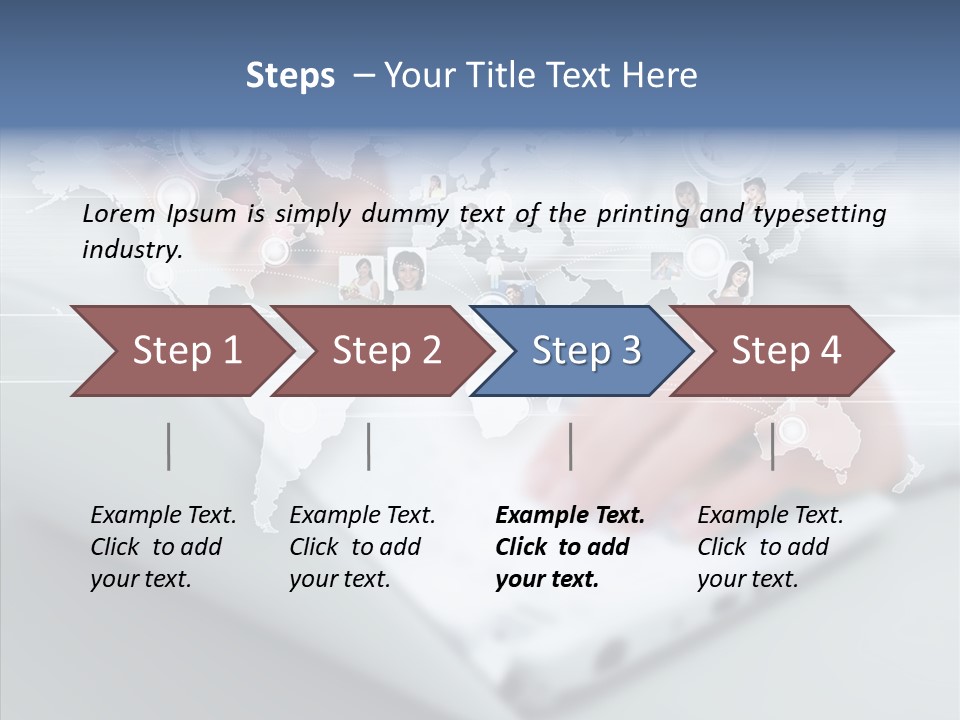 Icon Teamwork Link PowerPoint Template