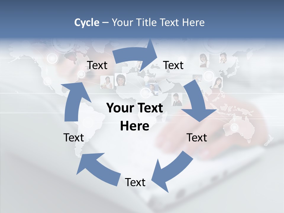 Icon Teamwork Link PowerPoint Template
