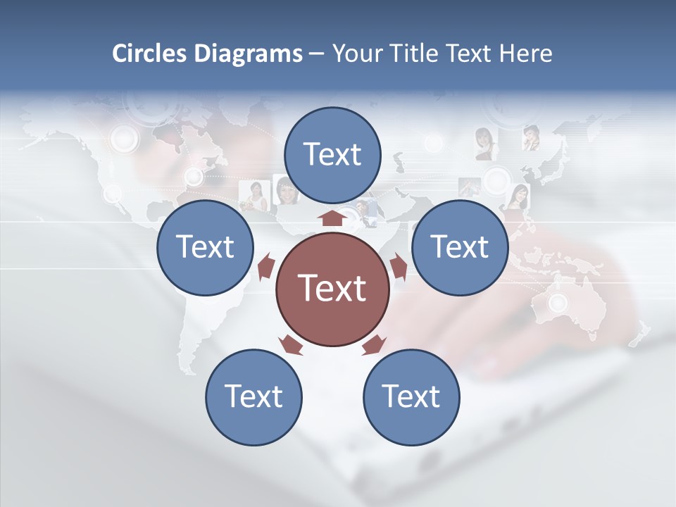 Icon Teamwork Link PowerPoint Template