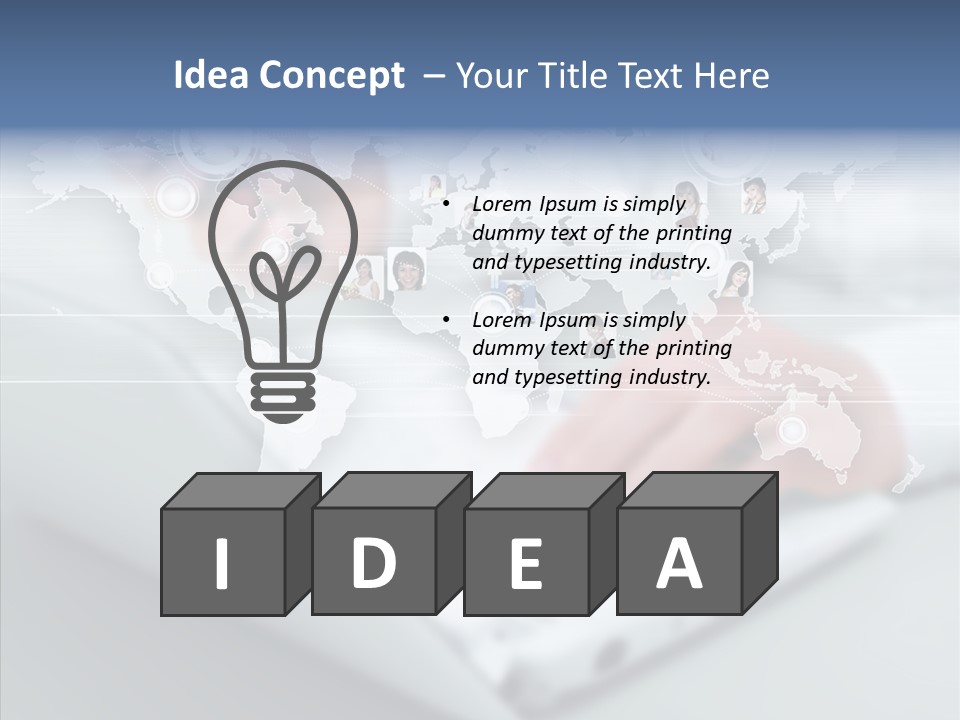 Icon Teamwork Link PowerPoint Template