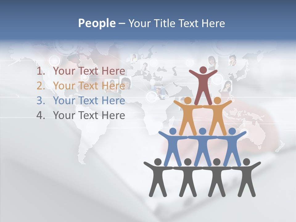 Icon Teamwork Link PowerPoint Template