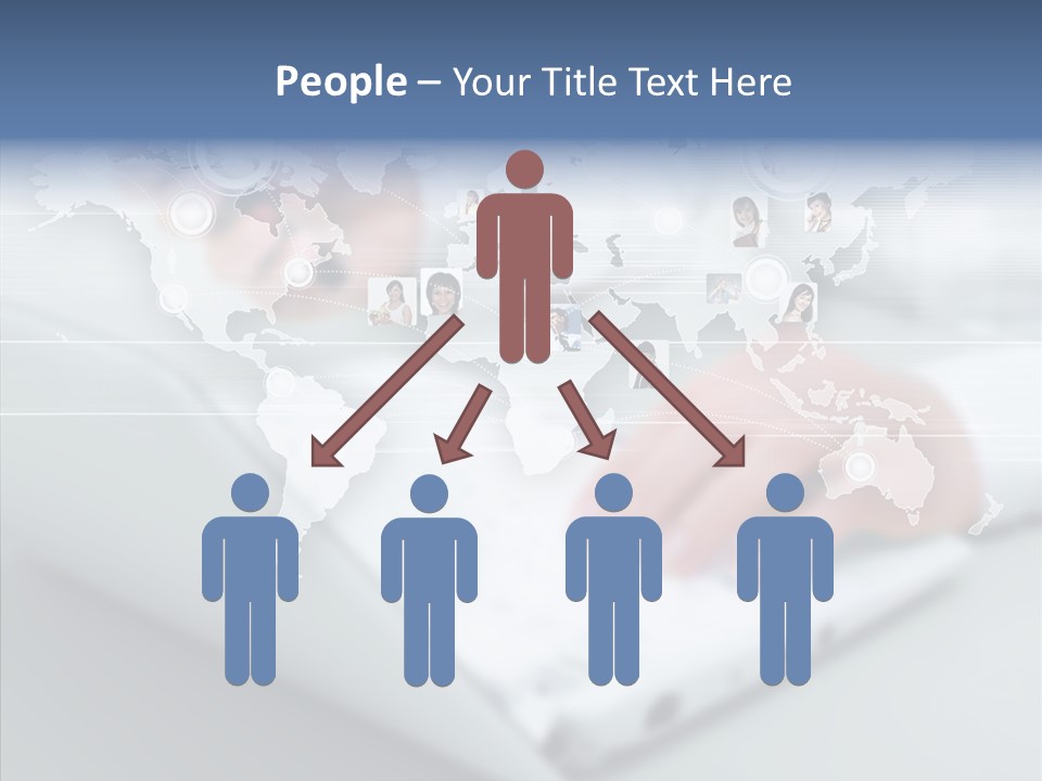 Icon Teamwork Link PowerPoint Template