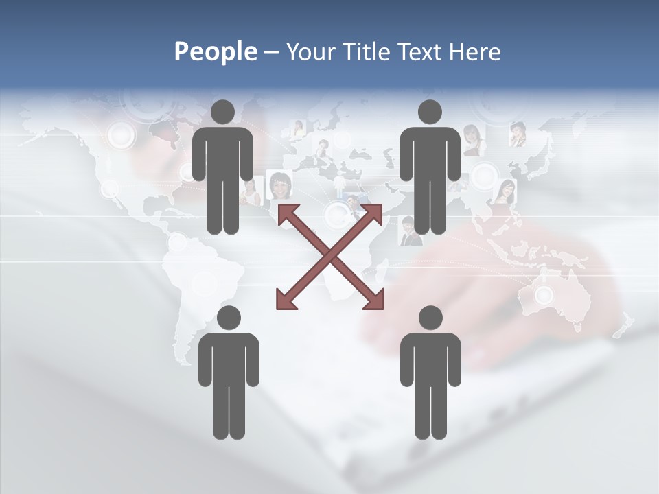 Icon Teamwork Link PowerPoint Template