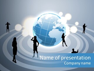 Electronic Technology Blue PowerPoint Template