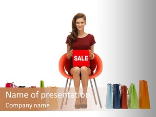 Dress Lady Store PowerPoint Template