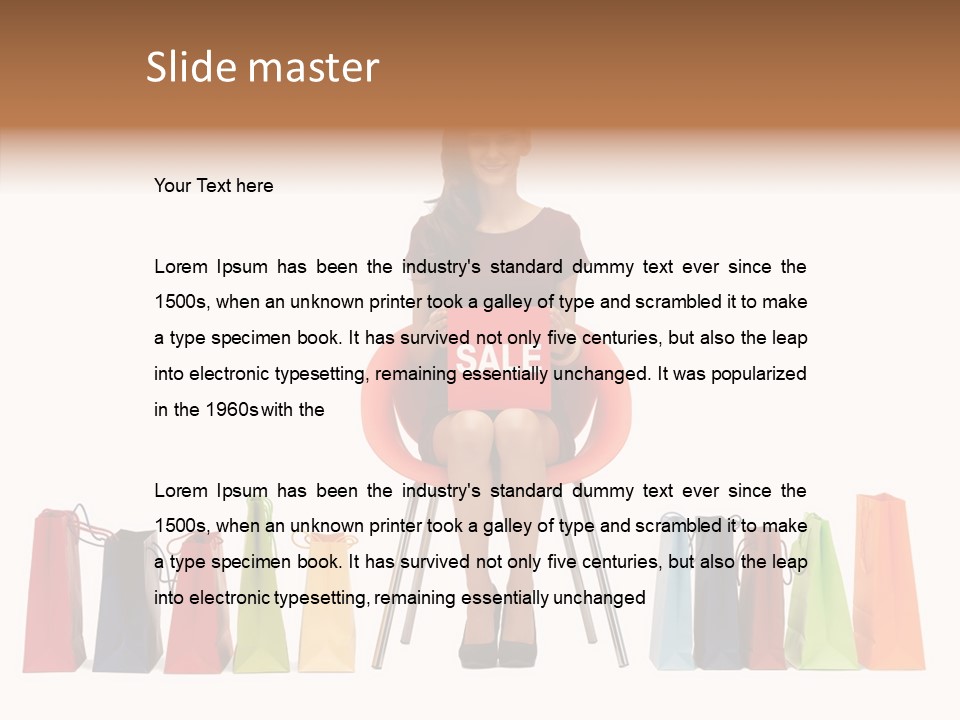 Dress Lady Store PowerPoint Template