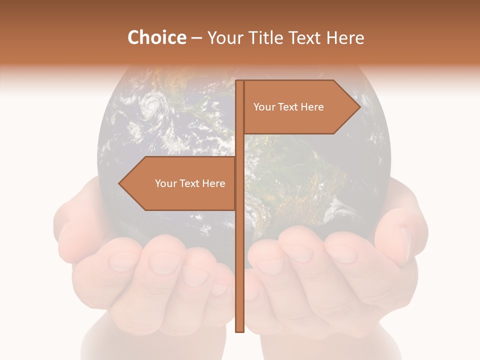 Cutout Protection Woman PowerPoint Template