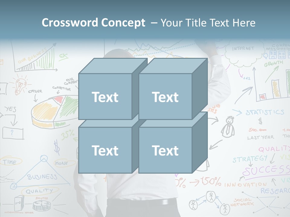 Search White Statistics PowerPoint Template