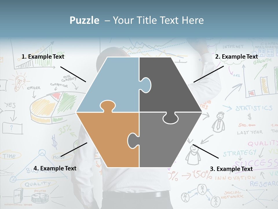 Search White Statistics PowerPoint Template