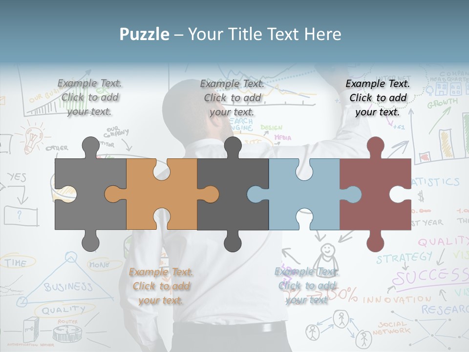 Search White Statistics PowerPoint Template