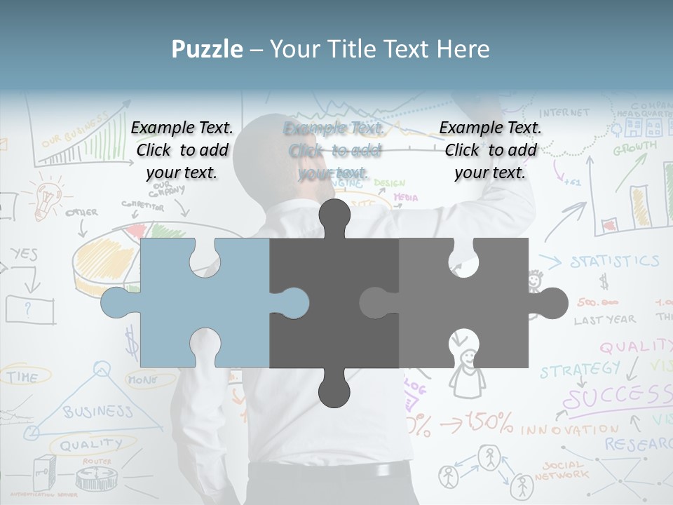 Search White Statistics PowerPoint Template