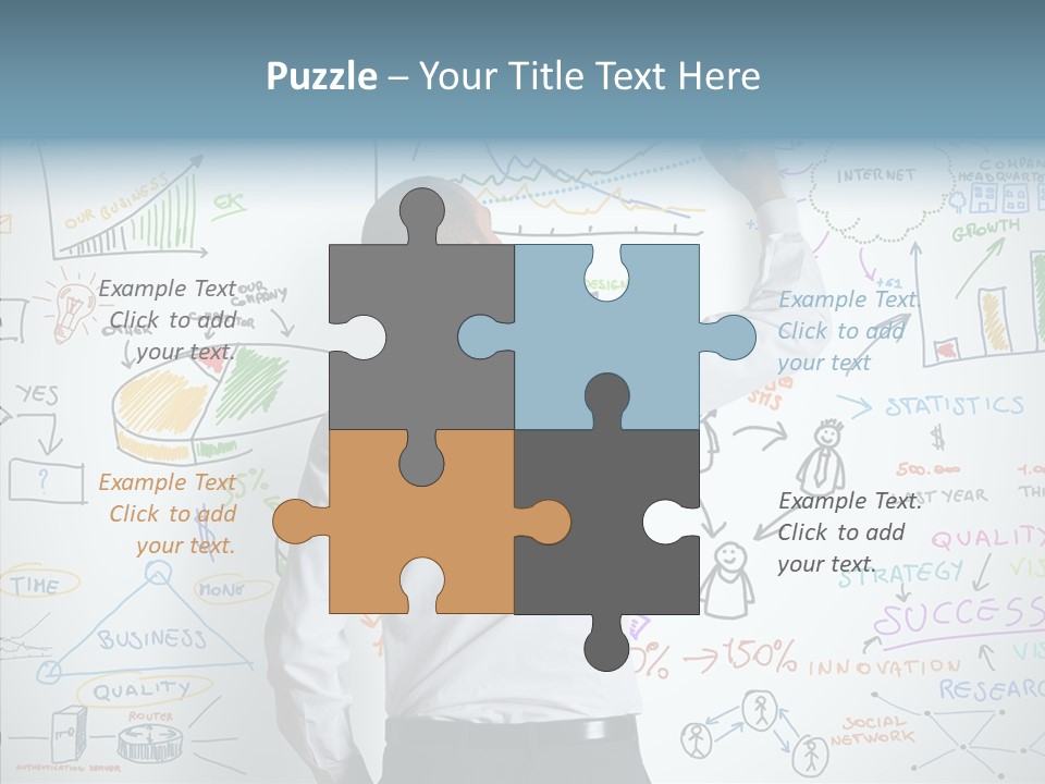 Search White Statistics PowerPoint Template