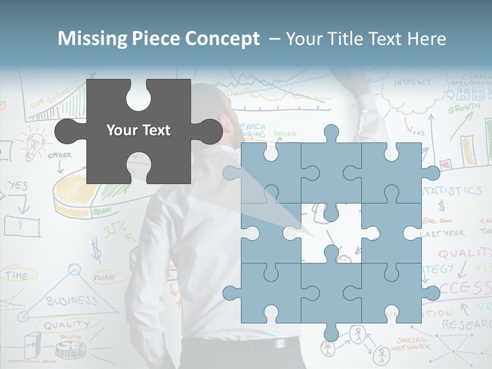 Search White Statistics PowerPoint Template