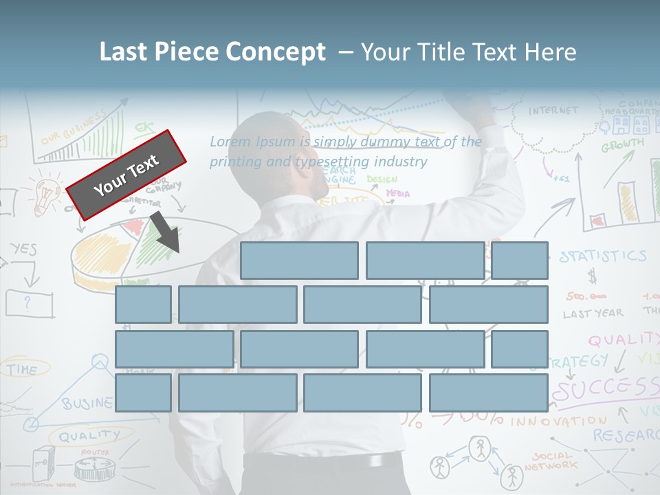 Search White Statistics PowerPoint Template