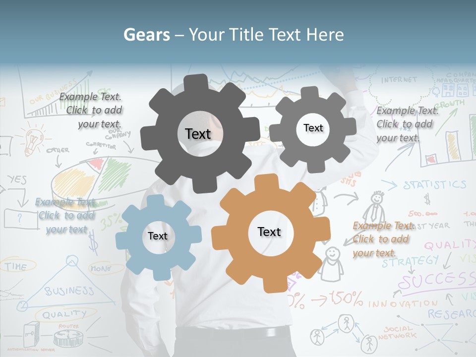 Search White Statistics PowerPoint Template