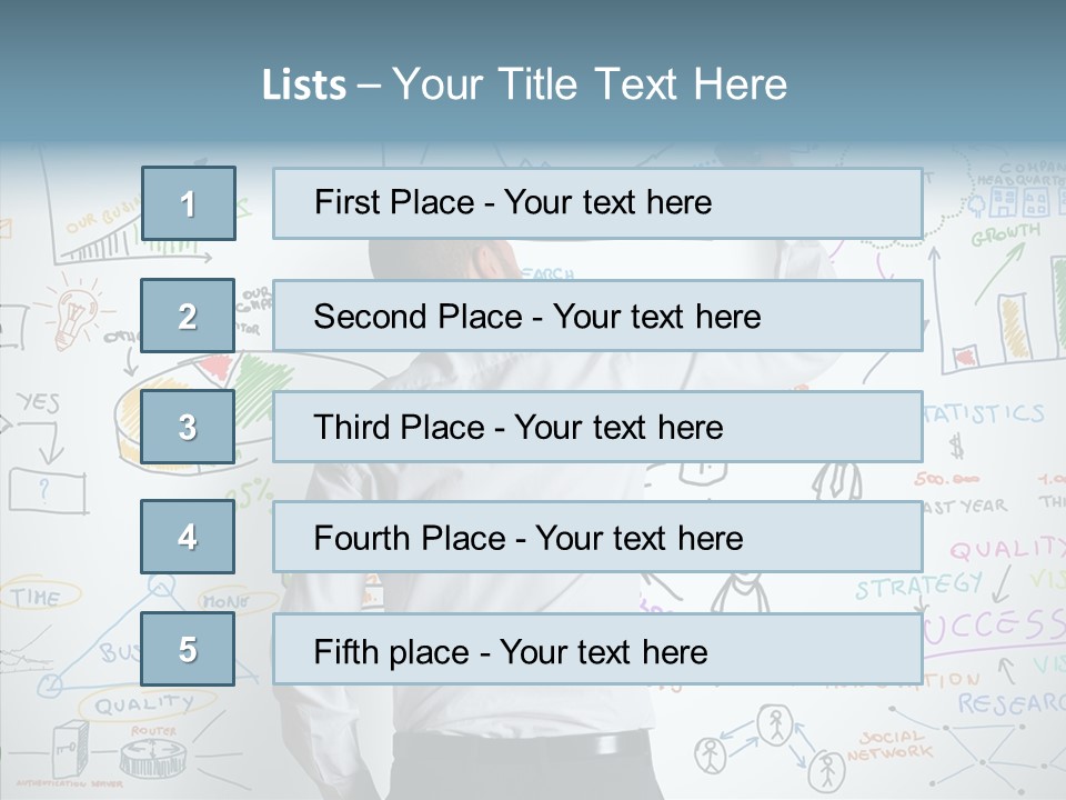 Search White Statistics PowerPoint Template