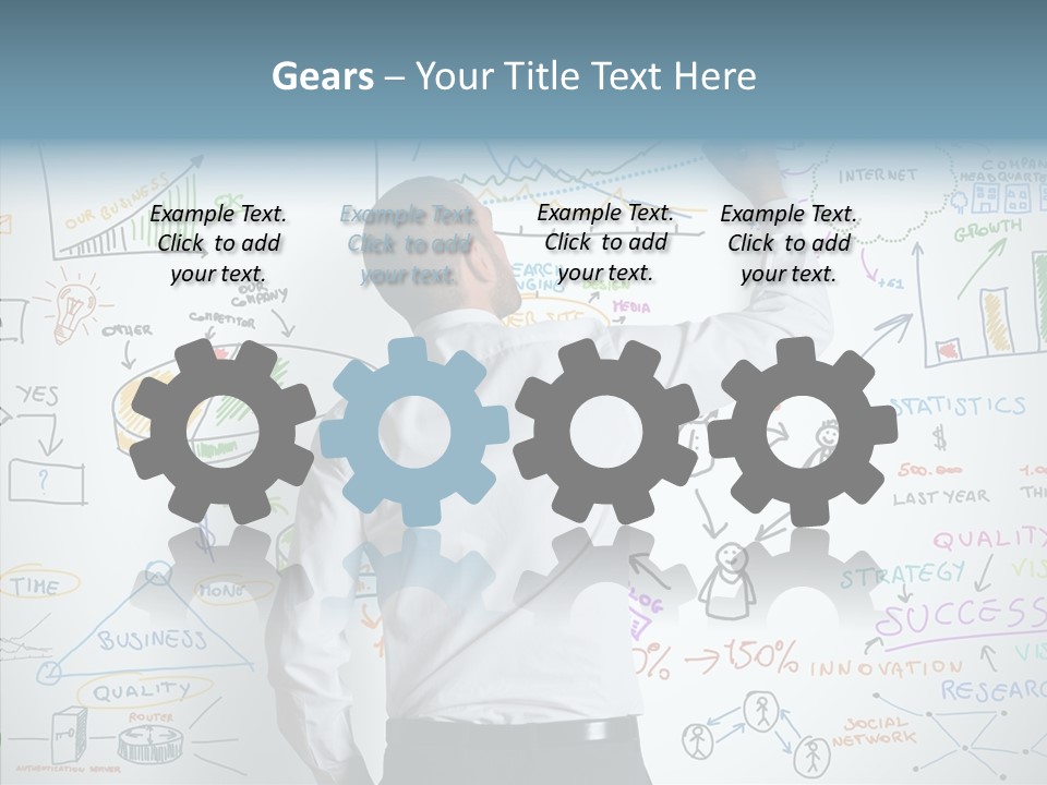 Search White Statistics PowerPoint Template