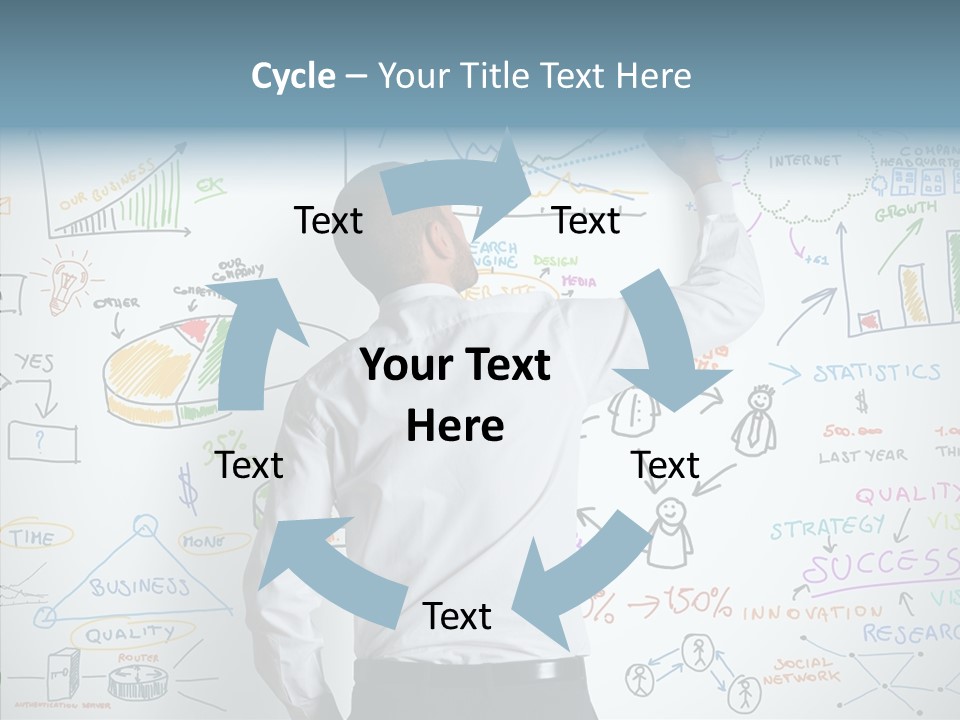 Search White Statistics PowerPoint Template