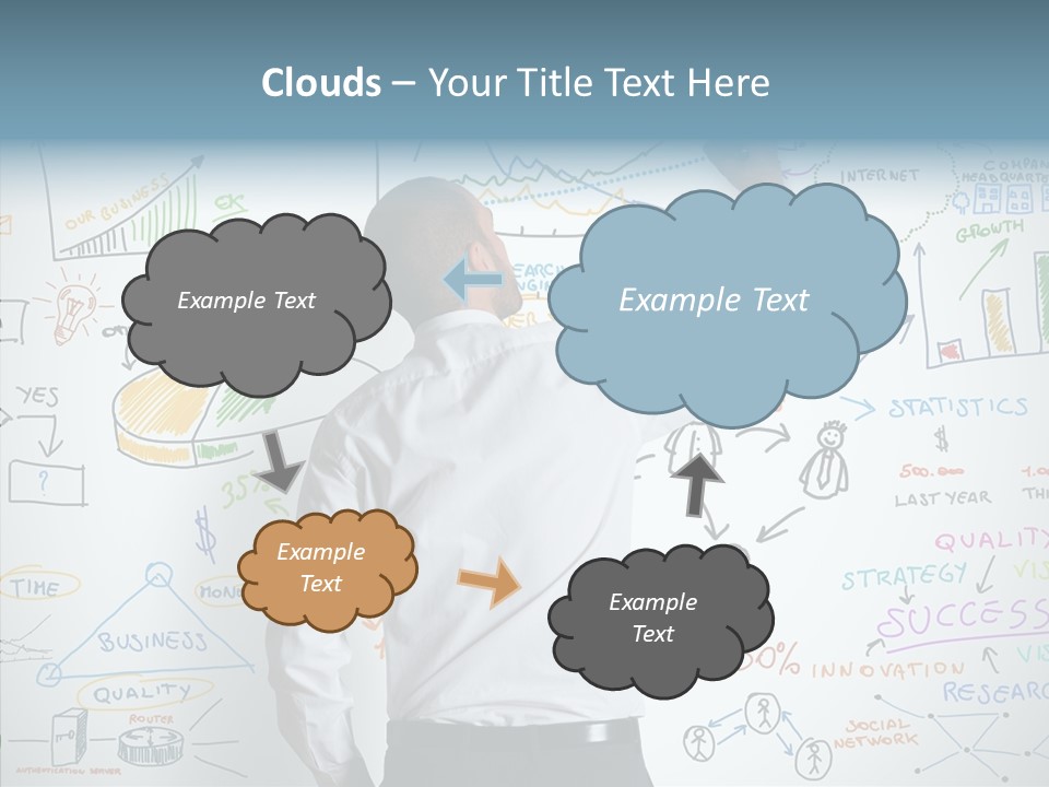 Search White Statistics PowerPoint Template