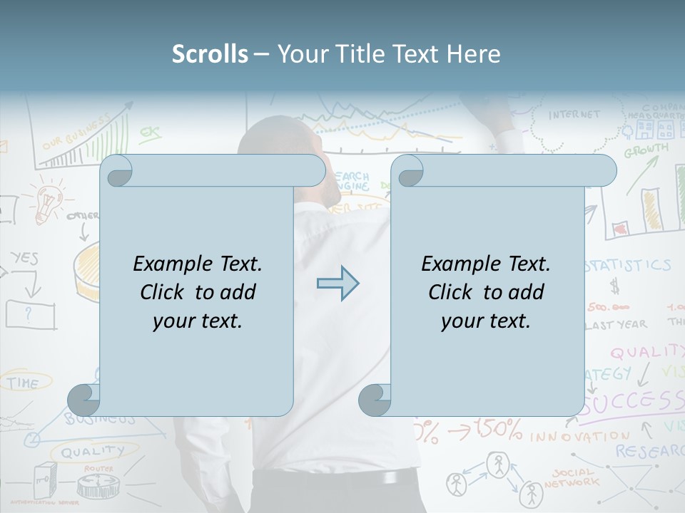 Search White Statistics PowerPoint Template