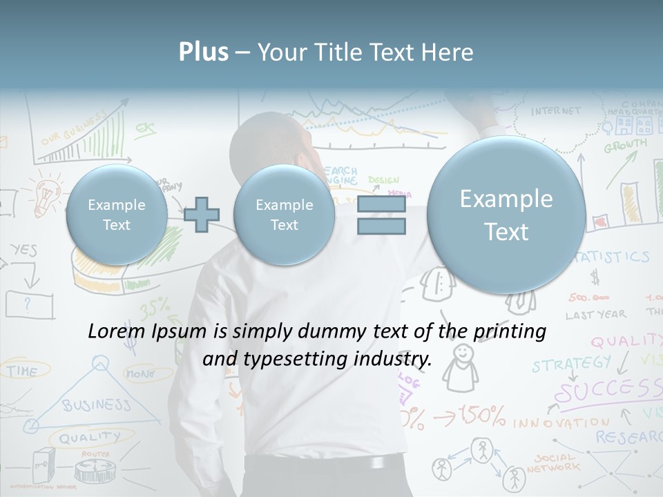 Search White Statistics PowerPoint Template
