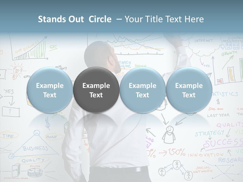 Search White Statistics PowerPoint Template