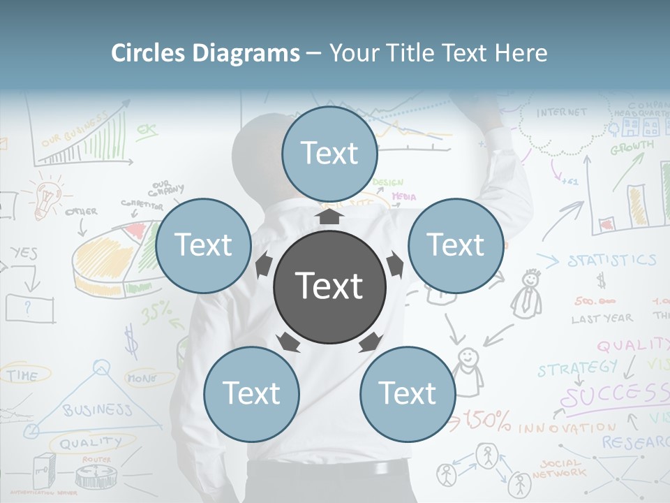 Search White Statistics PowerPoint Template