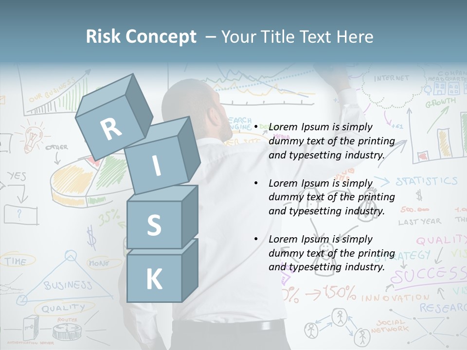 Search White Statistics PowerPoint Template