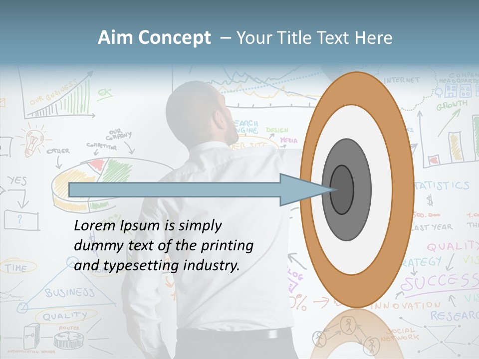 Search White Statistics PowerPoint Template