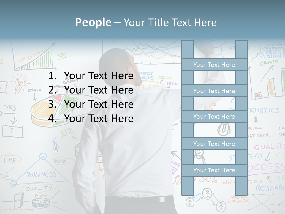 Search White Statistics PowerPoint Template