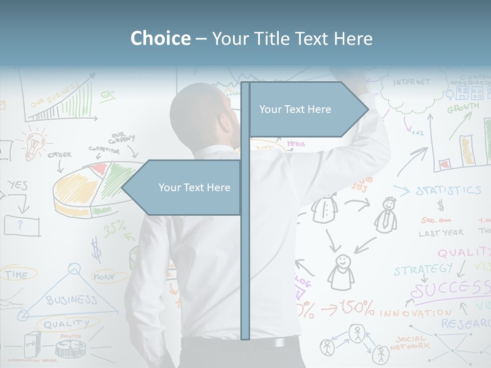 Search White Statistics PowerPoint Template