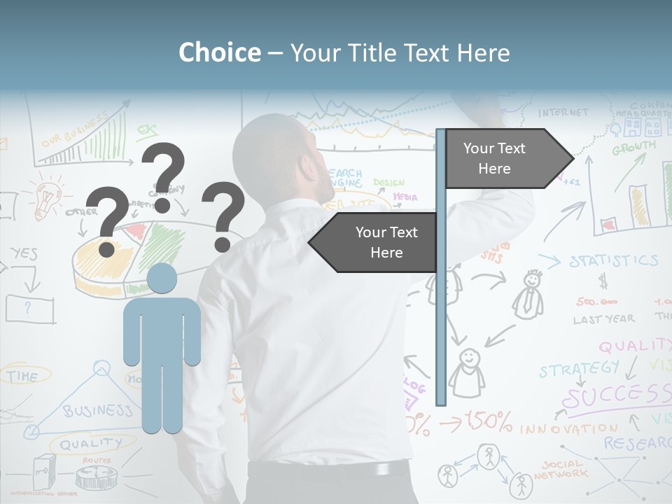 Search White Statistics PowerPoint Template