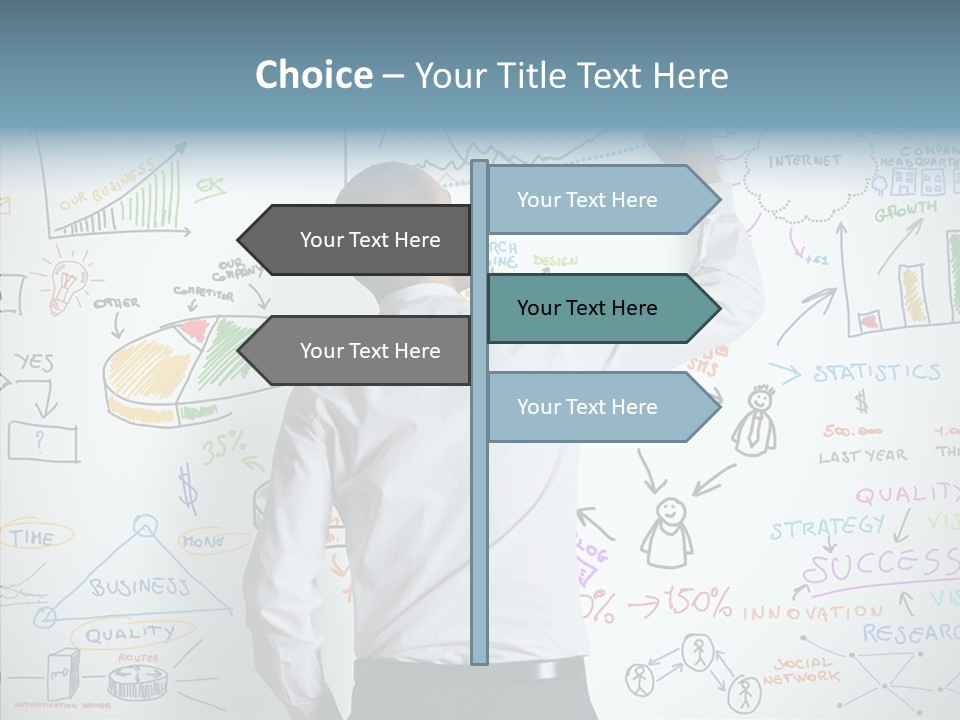 Search White Statistics PowerPoint Template