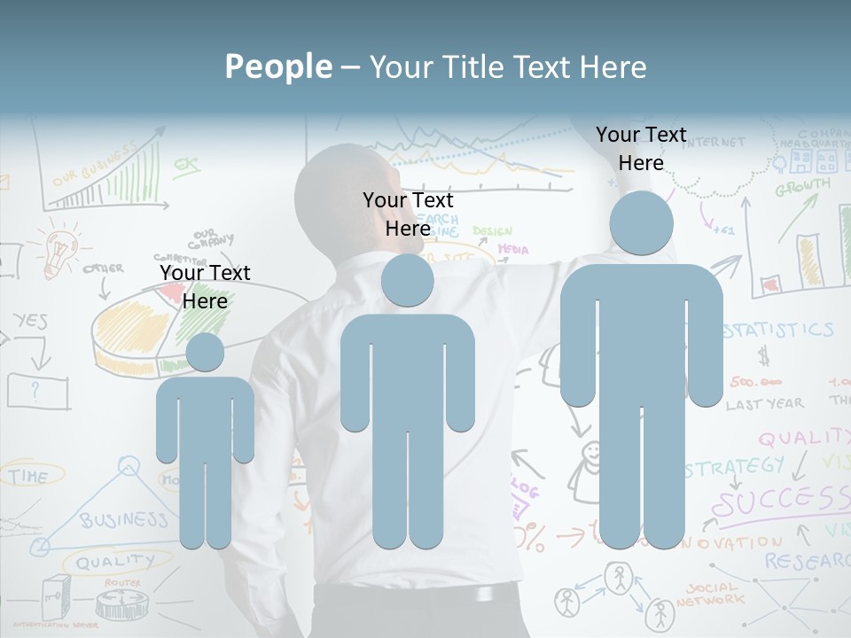 Search White Statistics PowerPoint Template