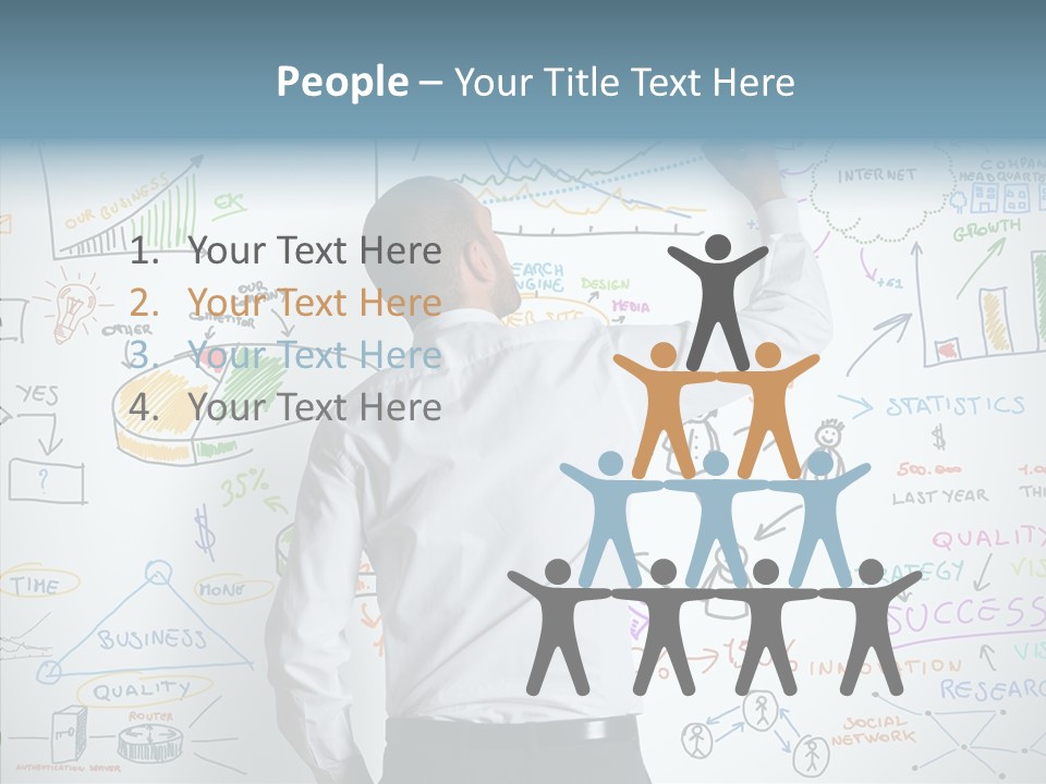 Search White Statistics PowerPoint Template