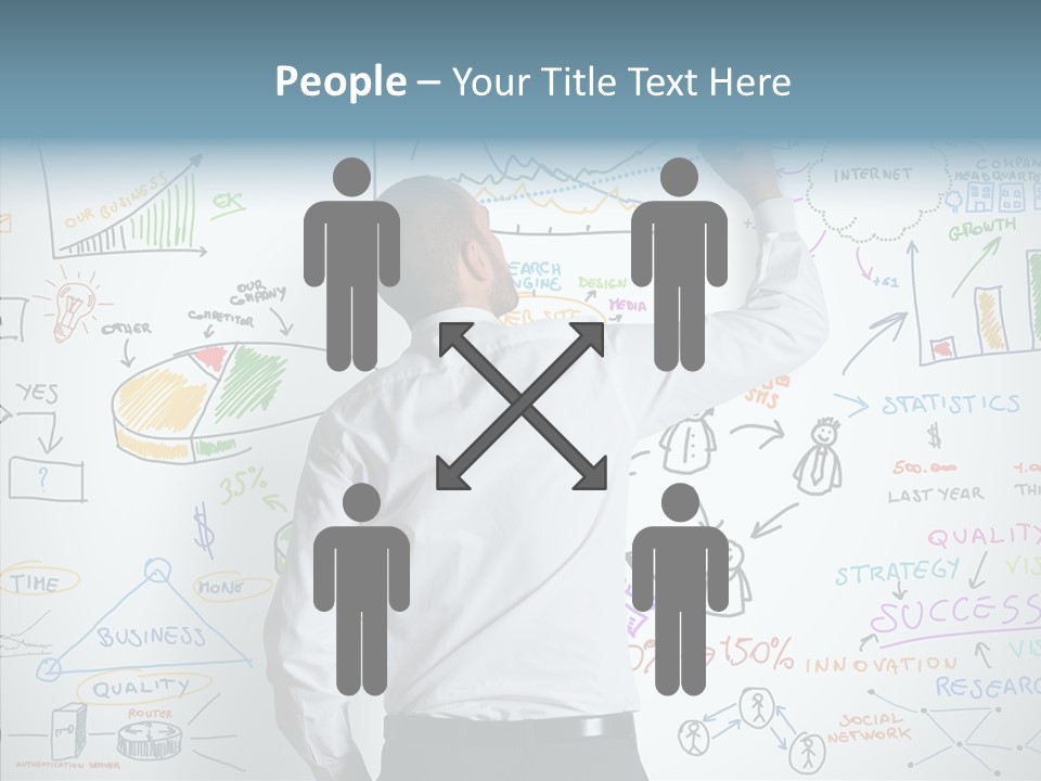 Search White Statistics PowerPoint Template