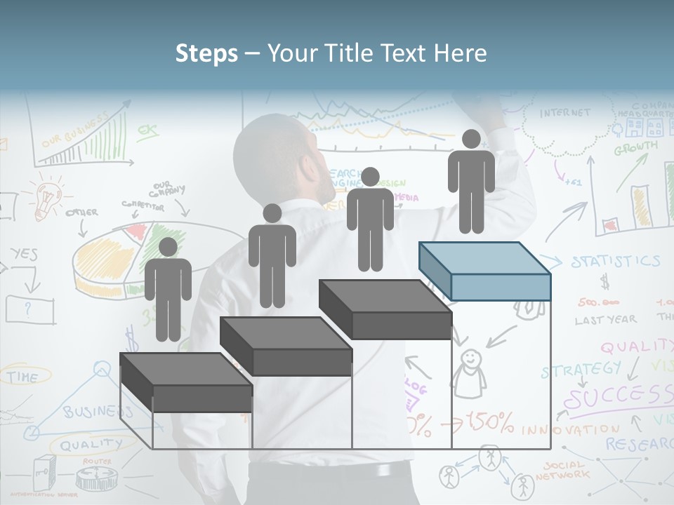 Search White Statistics PowerPoint Template