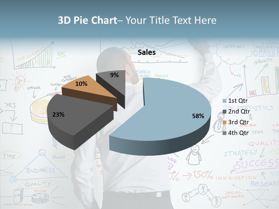 Search White Statistics PowerPoint Template