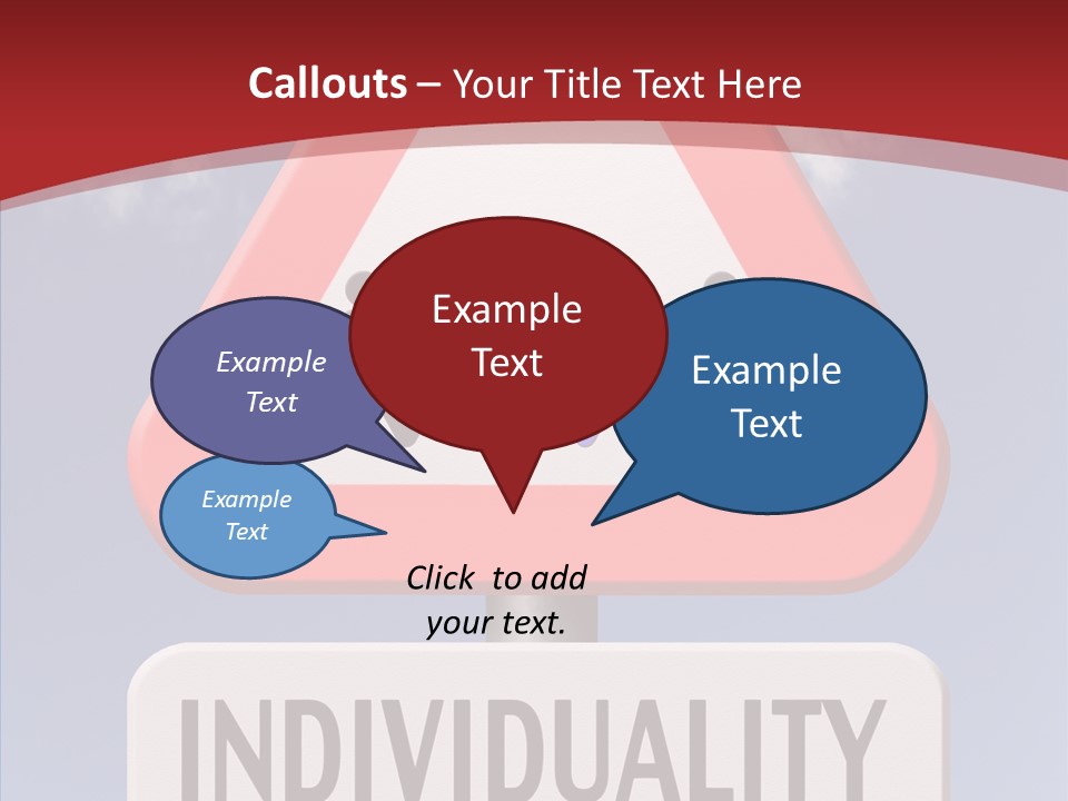 Word Signpost Concept PowerPoint Template