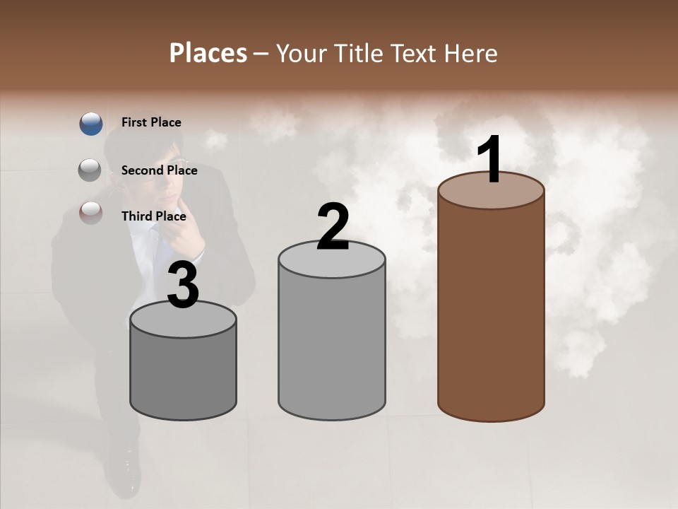 Businessman Height Decide PowerPoint Template
