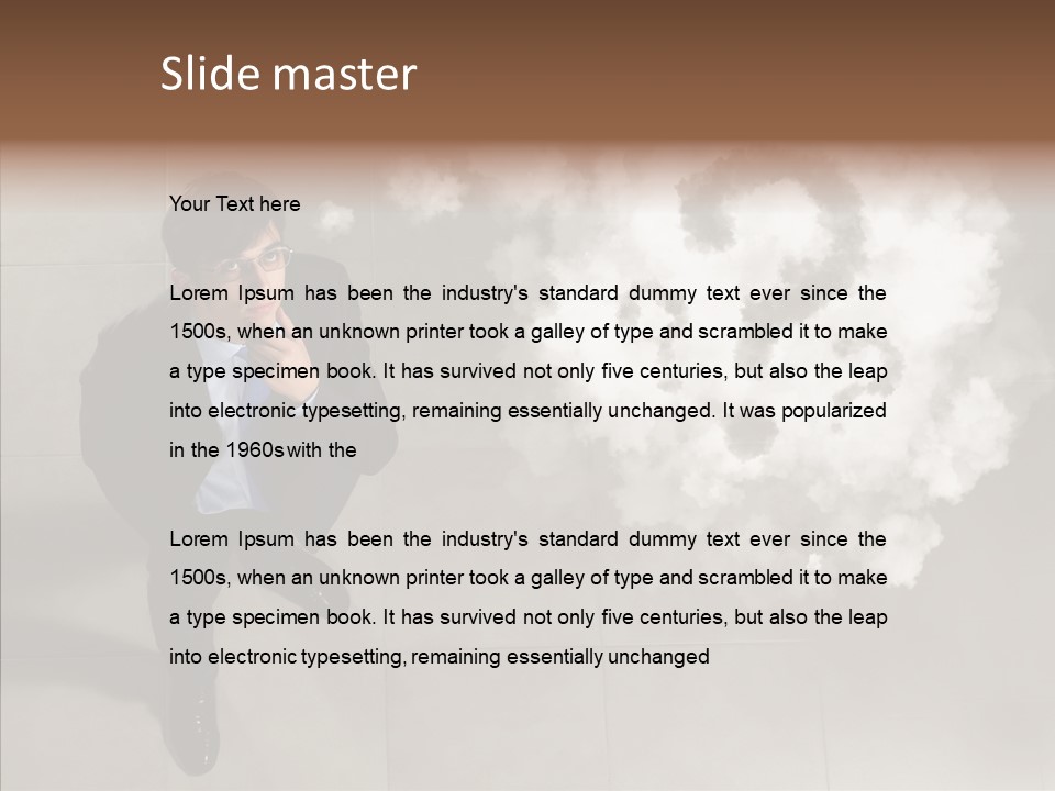 Businessman Height Decide PowerPoint Template