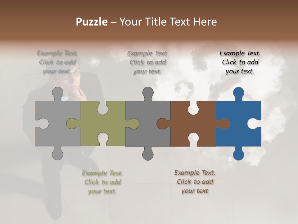 Businessman Height Decide PowerPoint Template