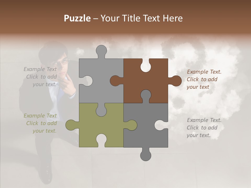 Businessman Height Decide PowerPoint Template