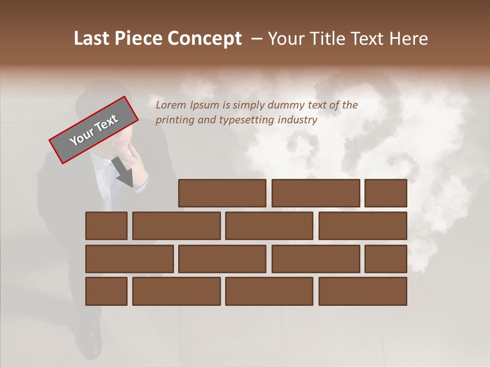 Businessman Height Decide PowerPoint Template