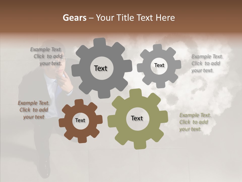 Businessman Height Decide PowerPoint Template