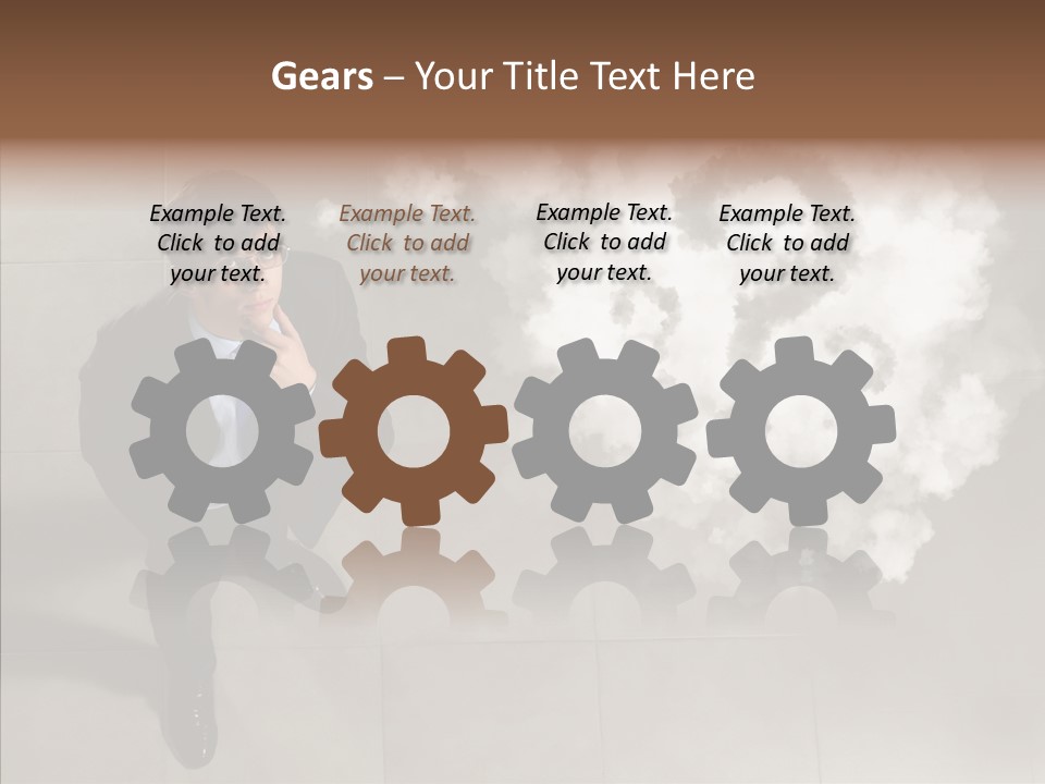 Businessman Height Decide PowerPoint Template