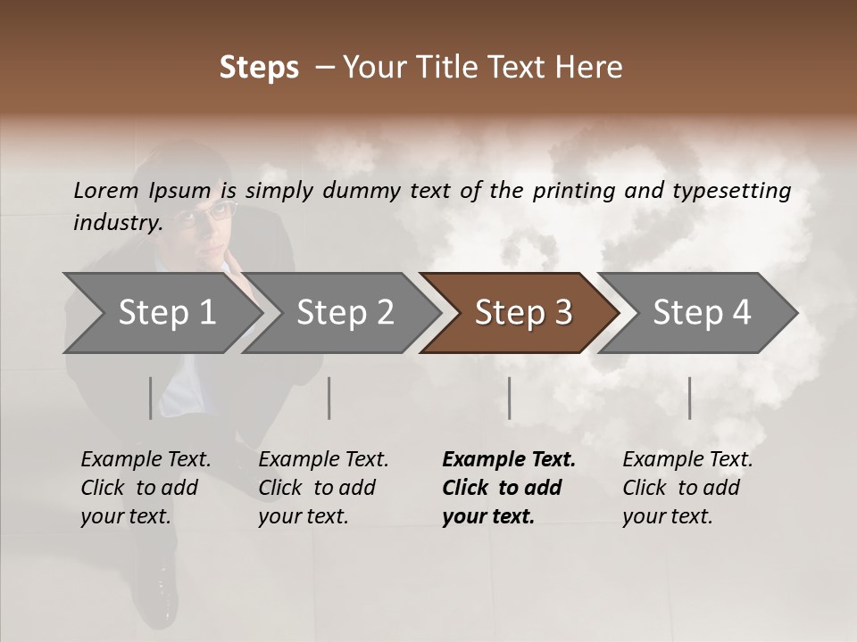 Businessman Height Decide PowerPoint Template