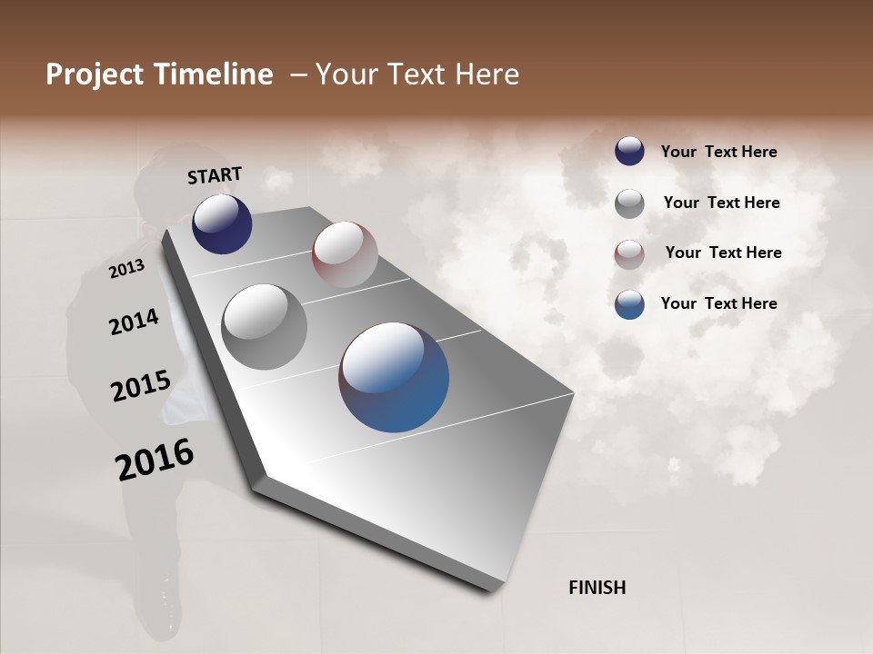 Businessman Height Decide PowerPoint Template